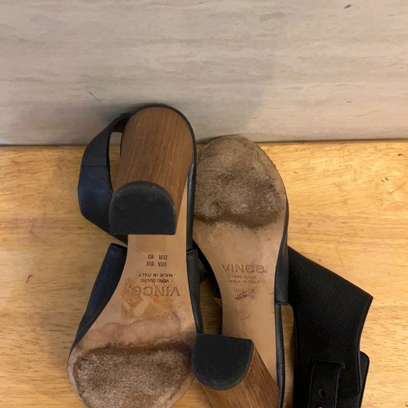 Vince Vero Cuoio Elegant Black Open-Toe Heeled Sandals - Picture 12 of 16